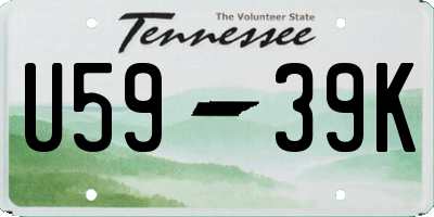 TN license plate U5939K