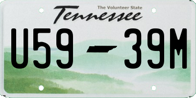 TN license plate U5939M