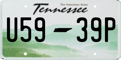 TN license plate U5939P