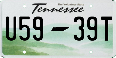 TN license plate U5939T