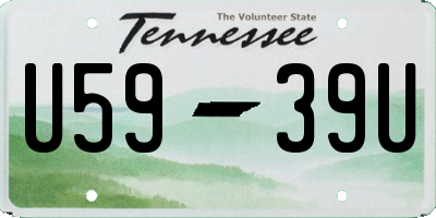 TN license plate U5939U