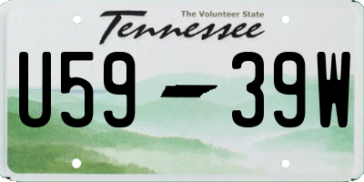 TN license plate U5939W