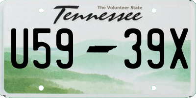 TN license plate U5939X