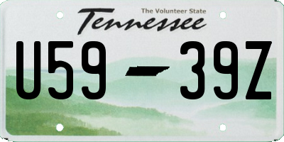 TN license plate U5939Z