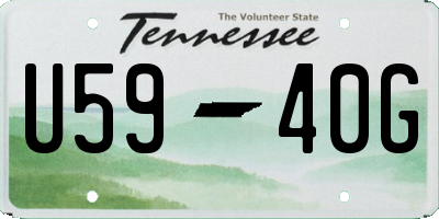 TN license plate U5940G