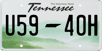 TN license plate U5940H
