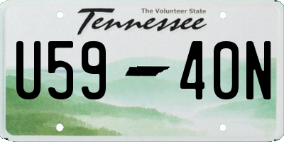 TN license plate U5940N