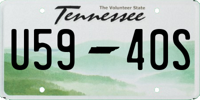 TN license plate U5940S