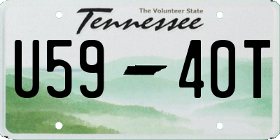 TN license plate U5940T