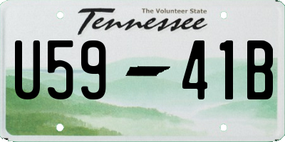 TN license plate U5941B