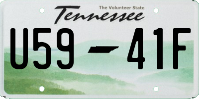 TN license plate U5941F
