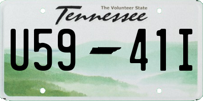 TN license plate U5941I