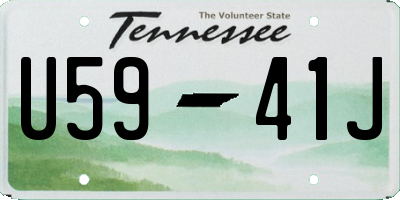 TN license plate U5941J