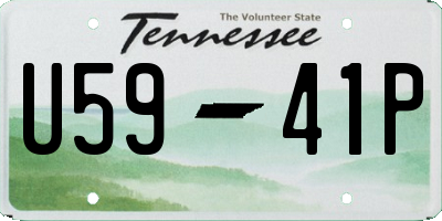 TN license plate U5941P