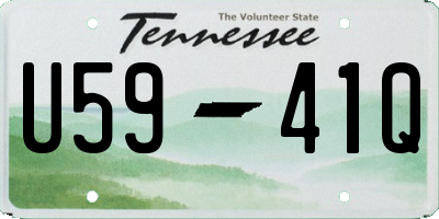 TN license plate U5941Q