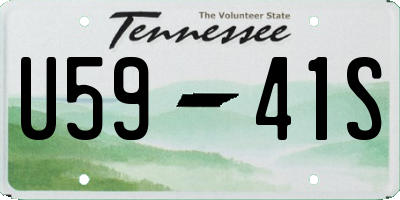 TN license plate U5941S