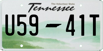 TN license plate U5941T