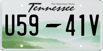 TN license plate U5941V