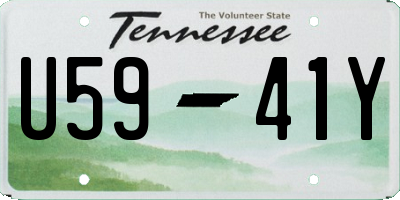 TN license plate U5941Y