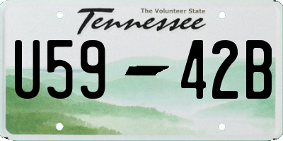TN license plate U5942B