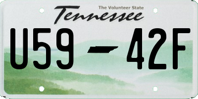 TN license plate U5942F