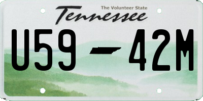 TN license plate U5942M