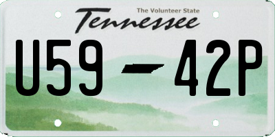 TN license plate U5942P
