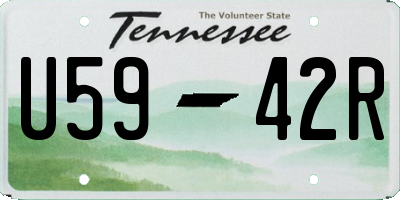 TN license plate U5942R