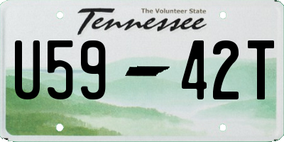 TN license plate U5942T