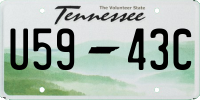 TN license plate U5943C