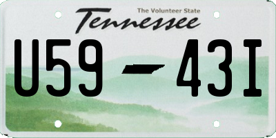 TN license plate U5943I