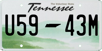 TN license plate U5943M