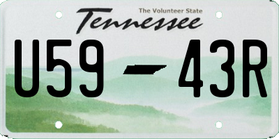 TN license plate U5943R