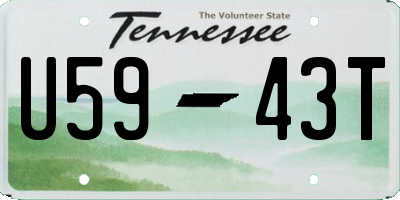 TN license plate U5943T