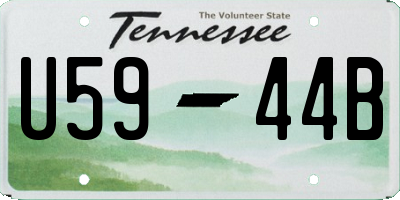 TN license plate U5944B