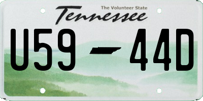 TN license plate U5944D