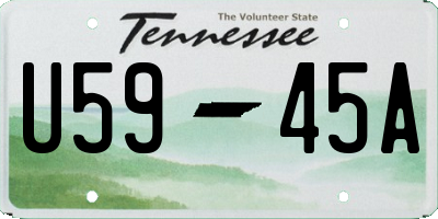 TN license plate U5945A