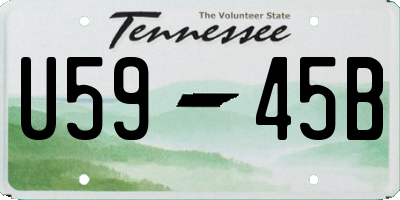 TN license plate U5945B