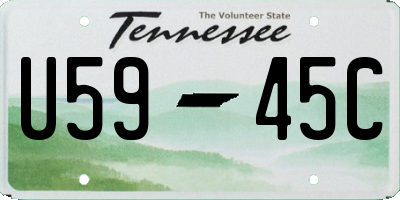 TN license plate U5945C