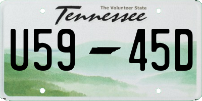 TN license plate U5945D