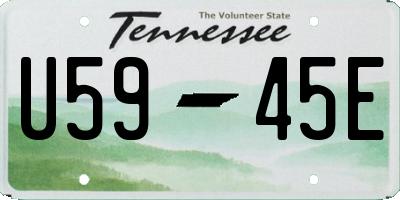 TN license plate U5945E