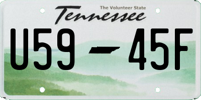 TN license plate U5945F