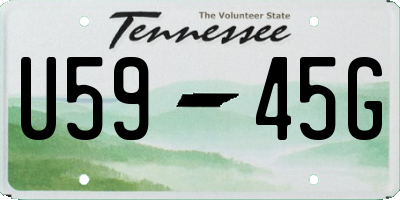 TN license plate U5945G