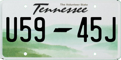 TN license plate U5945J