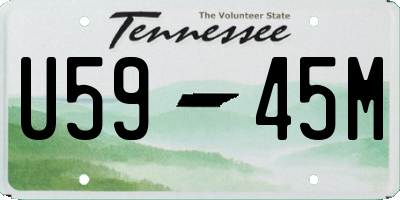 TN license plate U5945M