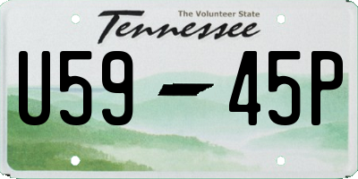 TN license plate U5945P