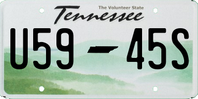TN license plate U5945S