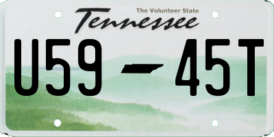 TN license plate U5945T