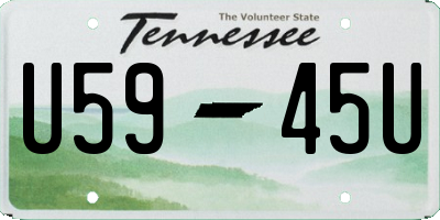 TN license plate U5945U