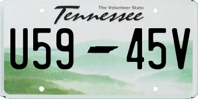 TN license plate U5945V